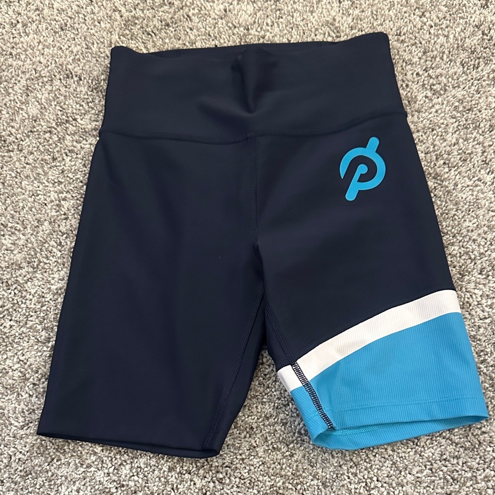 Peloton Women's Navy Shorts with Blue Accents S